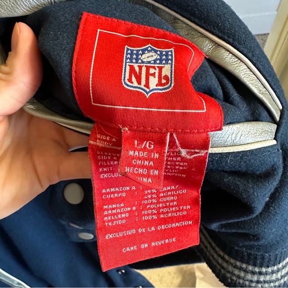 New England Patriots wool & leather bomber jacket - Picture 12 of 15